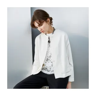 【Le Polka】簡約圓領箱型外套-女