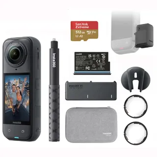 【Insta360】X5 8K全景運動相機 萬能套裝 閃傳伴侶組(原廠公司貨)