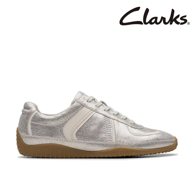 【Clarks】女鞋 Meridor Lo 流線型時尚橡膠薄底鞋 休閒鞋 運動鞋 德訓鞋(CLF83167C)
