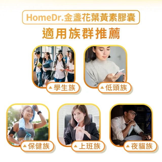 【Home Dr.】金盞花葉黃素膠囊x1盒(30粒/盒 專利游離型葉黃素+山桑子花青素配方)