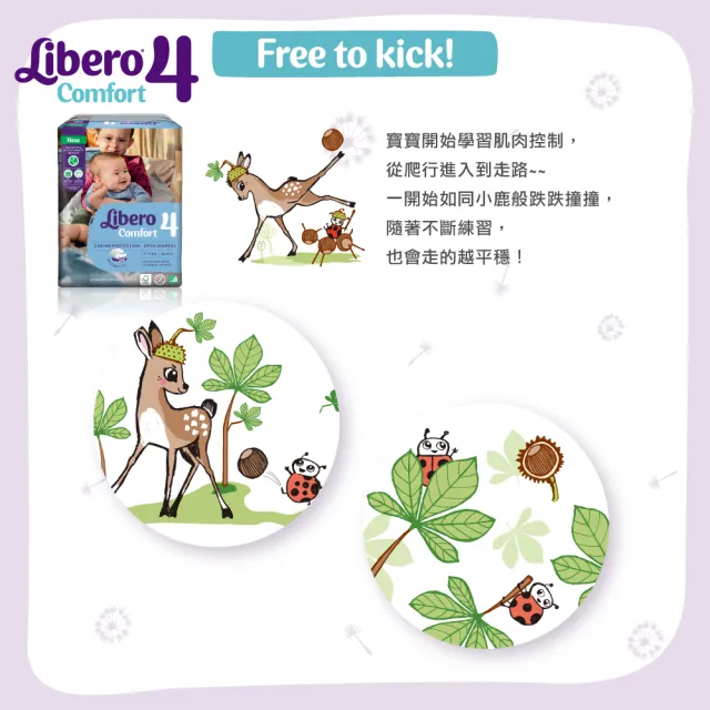 【麗貝樂】Comfort黏貼型紙尿褲 M (4號26片x8包/ 7-11kg適用)