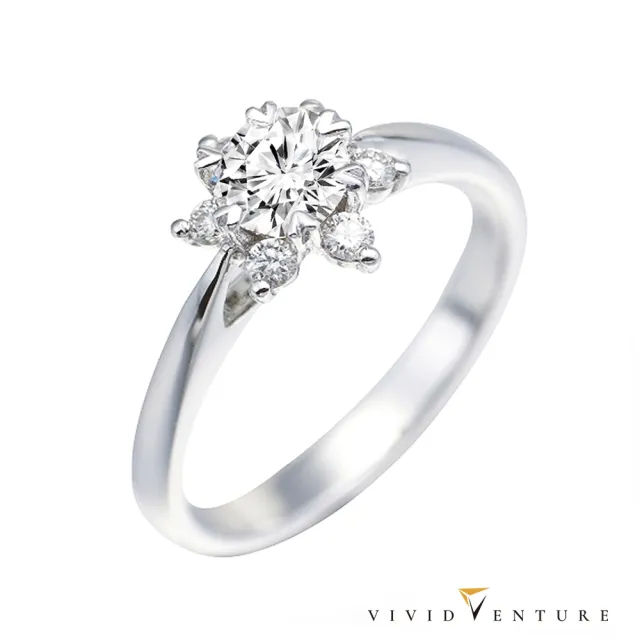 【Vividventure 亞帝芬奇】鉑金 GIA 50分 DVVS2 3VG 八心八箭 天然鑽石 真鑽 戒指 為愛不凡