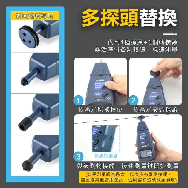 【錫特工業】DT6236+ 數位接觸式/非接觸式轉速計 /轉速計/測速計/測速表(丸石五金)