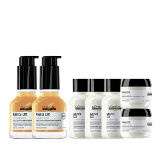 【L’OREAL 巴黎萊雅PRO】絲漾博吸金喚彩抗躁護髮油50ml二入組(抗躁小金安瓶/瞬順系列/護髮/髮油/濕髮用)
