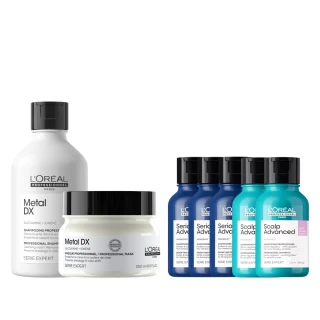 【L’OREAL 巴黎萊雅PRO】絲漾博吸金喚彩洗潤組(洗髮精+髮膜)