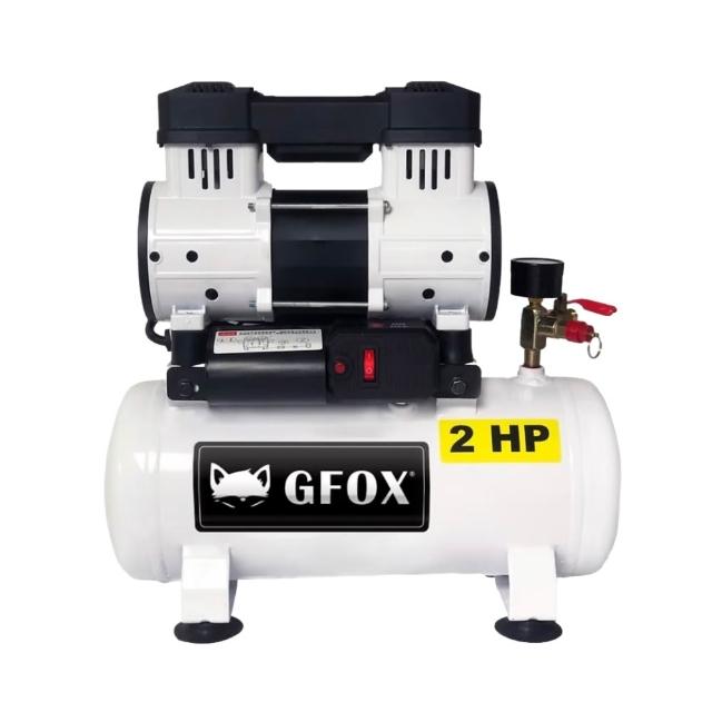 【GFOX】輕巧無油式空壓機2HP 8L(UF-700-8L白色主機)