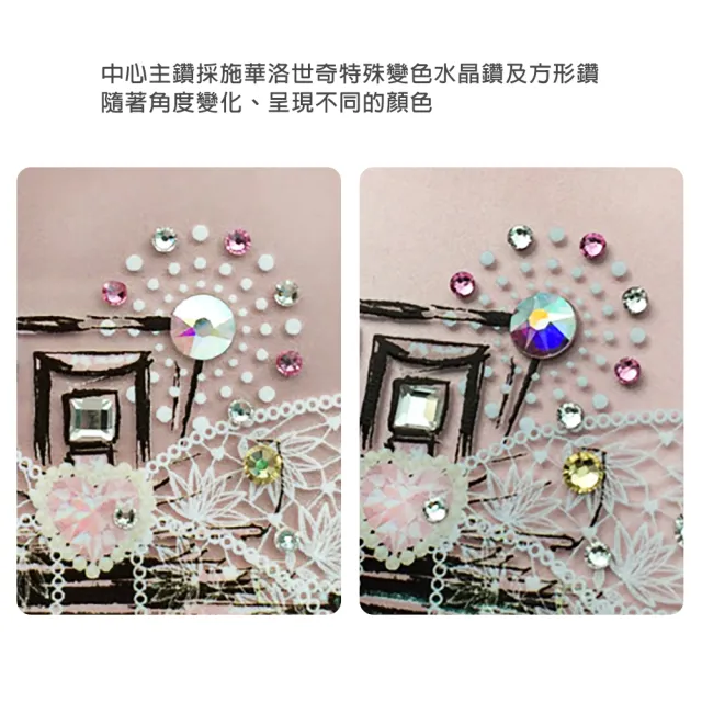 【apbs】iPhone 17/16/15/14/13/12/11系列 輕薄軍規防摔水晶彩鑽手機殼(維也納馨香)