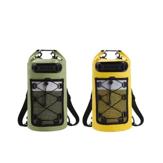 30L雙肩背露營防水背包 溯溪包內建氣嘴防水袋 漂流水桶袋 帳篷夜宿PVC防水乾燥包(防水背包  防水包)