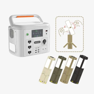 【emirai】沙漠白1500W/1280Wh次世代行動電站EMR1500X戶外、露營攜帶式行動電源(台灣總代理)