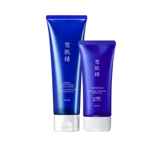 【KOSE 高絲】夏季防曬限定2件組(防曬凝膠90g+洗顏霜130g)