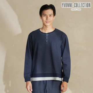 【YVONNE 以旺傢飾】鋅纖維 牛仔長袖上衣-深丈青