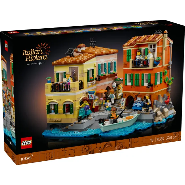 【LEGO 樂高】Ideas 21359 義大利里維埃拉(義大利建築 居家擺設 積木 玩具)
