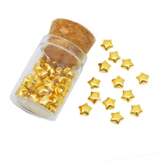 【金瑞利】雙12 黃金實心金豆許願瓶共3顆 0.80錢±1厘 綜合賣場