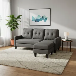 【ASSARI】達妮貓抓皮舒適L型沙發(可左右變化)