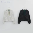 【a la sha】不規則格紋連帽薄外套