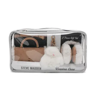 【steve madden】滾邊毛絨小包/耳罩吊飾三合一禮盒 BCOMF(杏色)