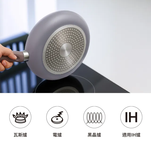 【LocknLock 樂扣樂扣】官方直營 輕曜漸層不沾IH平煎鍋 28cm(超輕量設計/全爐具適用)