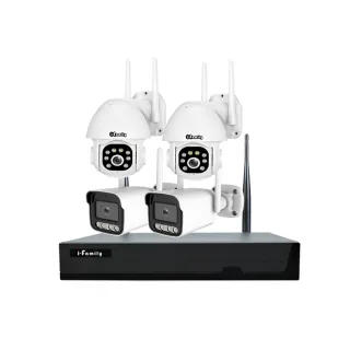 【I-Family】免施工 免設定 IF系列無線監視錄影組 五百萬 NVR主機+2槍機+2球機