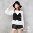 【IGD 英格麗】網路限定款-兩件式休閒式正裝造型背心上衣(白色)