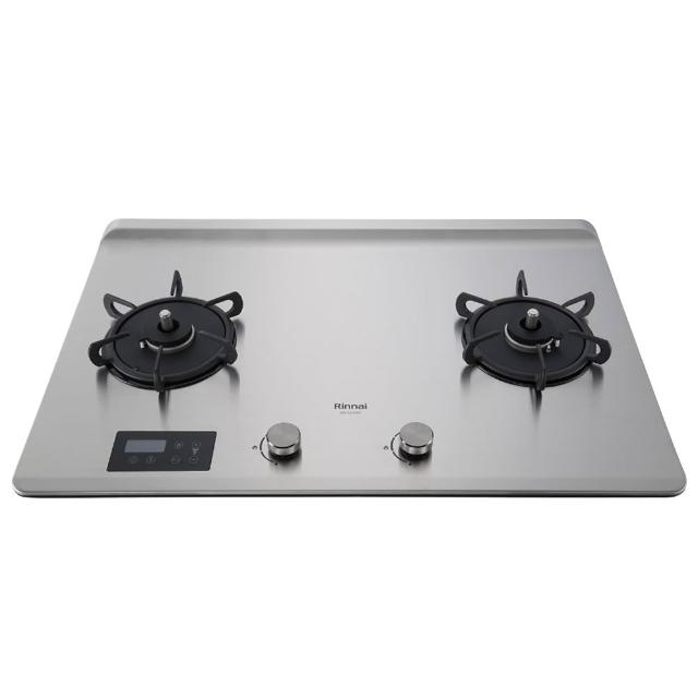 【林內】檯面式緻溫不銹鋼二口瓦斯爐感溫+定時+定溫(RB-A2760S 基本安裝原廠保固)