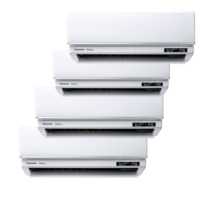 【Panasonic 國際牌】一對四變頻冷暖分離式冷氣空調(CU-4J100BHA2/CS-UX22BA2*2+CS-UX28BA2+CS-UX50BA2)