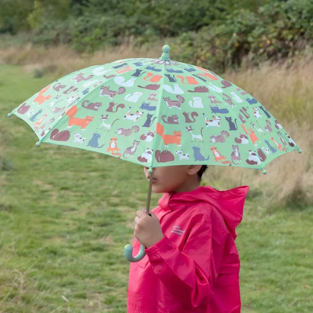 【Rex London】英國 兒童雨傘 貓派對 / 遮陽傘 晴雨傘 直傘