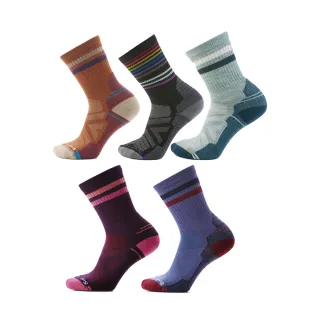 【SmartWool官方直營】女 機能 戶外 全輕量 減震 條紋 中長襪(美麗諾羊毛襪 登山襪 保暖襪 除臭襪)