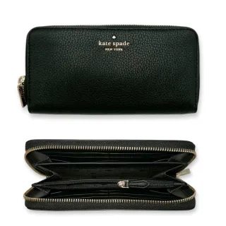 【KATE SPADE】女生 皮夾 荔枝皮革 多層收納 拉鍊 長夾(WLR00392)