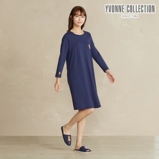【YVONNE 以旺傢飾】DINOTAENG 早餐繡花洋裝-星海藍