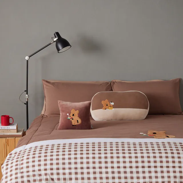 【YVONNE 以旺傢飾】100%美國棉 早餐四季被-可可棕(4x5呎 純棉 棉被 水洗 DINOTAENG)