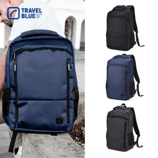 【Travel Blue 藍旅】城市探索款 商務後背包-黑/海軍藍/灰 筆電包/防水包 電腦包/大容量背