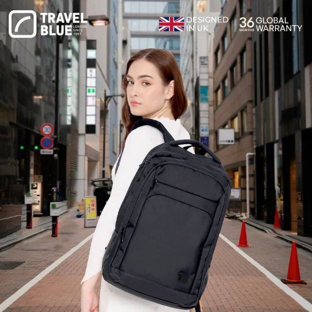 【Travel Blue 藍旅】雙11 METRO-PRO 都會專業款背包-海軍藍/灰 防水包 筆電包/商務後背包 TB30