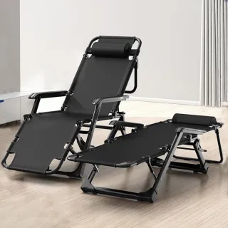 【DaoDi】折疊躺椅 多功能可調 躺椅折疊床 附頭枕(雙方管 折疊椅 折疊床 摺疊躺椅)