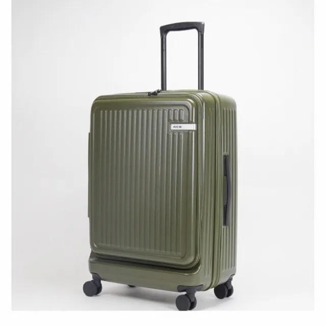 【ACE BAGS＆LUGGAGE】26吋 JOLLY2 前開式可擴充直紋中型箱(多色可選05027)