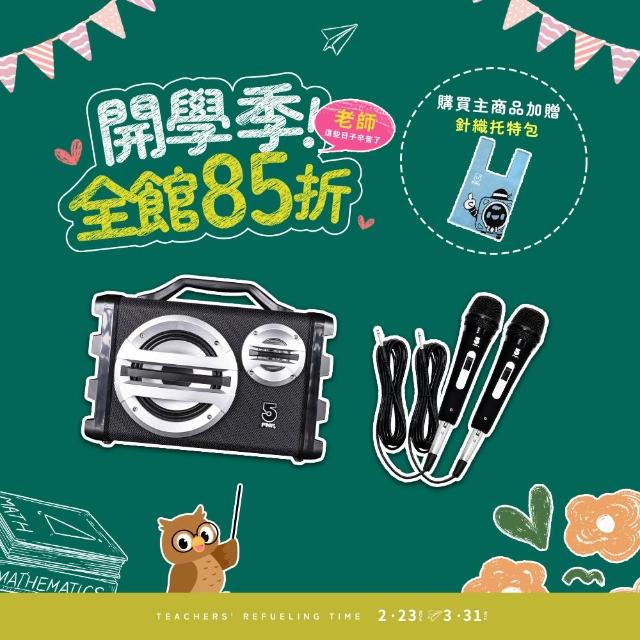 【ifive】歌唱班隨身卡拉OK音響SK055-有線組合(歡唱 卡拉OK K歌 藍芽喇叭 麥克風 聚會 娛樂)