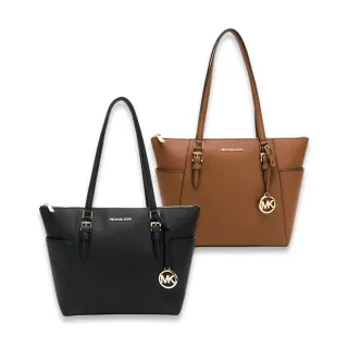 【Michael Kors】Charlotte防刮皮革拉鍊托特包（多款任選）