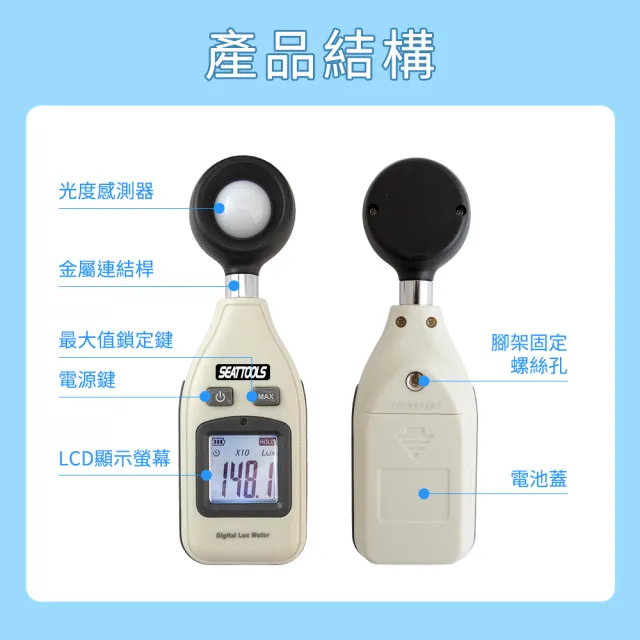 照度計 亮度計 測光儀 亮度器 Lux 照明 亮度測試 流明表 數字式測光器 勒克斯 背光功能 光度測量 LM