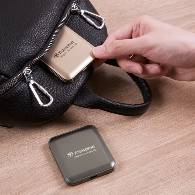 【Transcend 創見】ESD420 1TB Type C MagSafe 磁吸外接SSD行動固態硬碟 演唱會神器 -香檳金(TS1TESD420G)