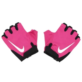【NIKE 耐吉】GYM ESSENTIAL2.0M號女用桃紅色健身重訓舉重半指運動手套防滑止汗透氣孔洞(N1012314696MD)