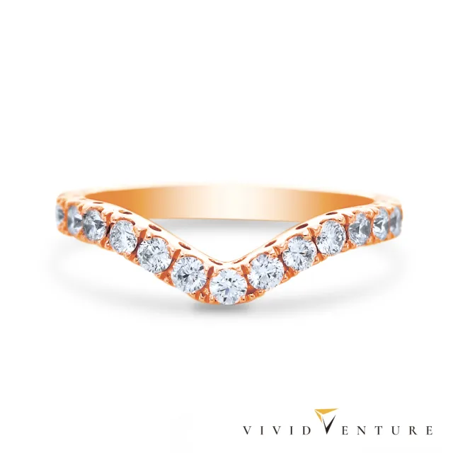 【Vividventure 亞帝芬奇】14K 25分 天然鑽石 真鑽 線戒 戒指 時尚 多色選