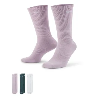 【NIKE 耐吉】襪子 中筒運動襪 訓練襪 3雙 U NK ED PLUS LTWT CREW 3PR 132 紫白藍綠 SX6891-909