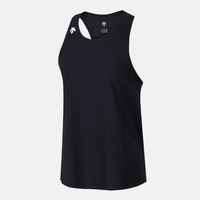 【DESCENTE】背心 女 運動 慢跑 WOMENS RUNNING COOL SLEEVELESS 黑 SQ322RST72-BLK0