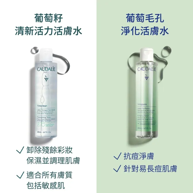 【CAUDALIE 歐緹麗】葡萄毛孔淨化活膚水 200ml(全新包裝)