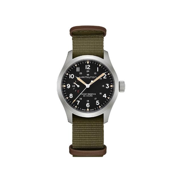 【HAMILTON 漢米爾頓】卡其陸戰動力儲存機械腕錶 40mm(手動上鍊 中性 NATO帶 H69509930)