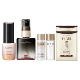 【MAQuillAGE 心機彩妝】蜜光底妝定格組(牛奶粉底25g+定妝噴霧60ml)