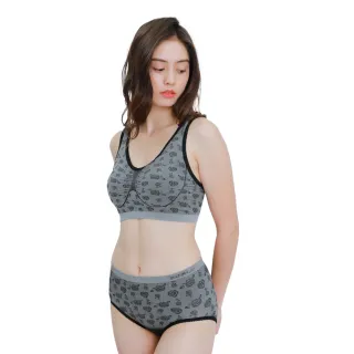 【京美】涼感2+2件組-竹炭遠紅外線銀纖維涼感女內衣2件+涼感內褲2件組