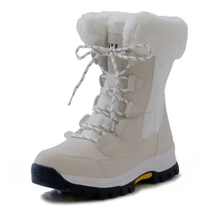 【nono house】an.an 雪地精靈防潑水中筒雪靴(白)