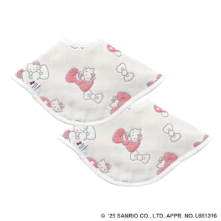 【Hoppetta】HELLO KITTY 三麗鷗聯名六層紗拍嗝巾圍兜