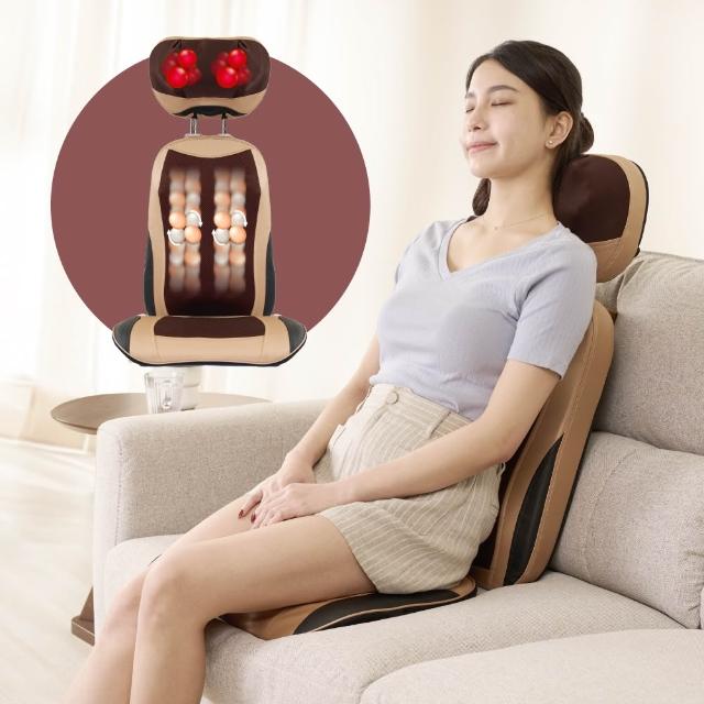 【MRF 健身大師】天王級溫感開背按摩墊(行動按摩椅)