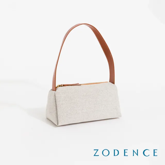 【ZODENCE 佐登司】DION德國帆布肩背法棍包(貴族白)